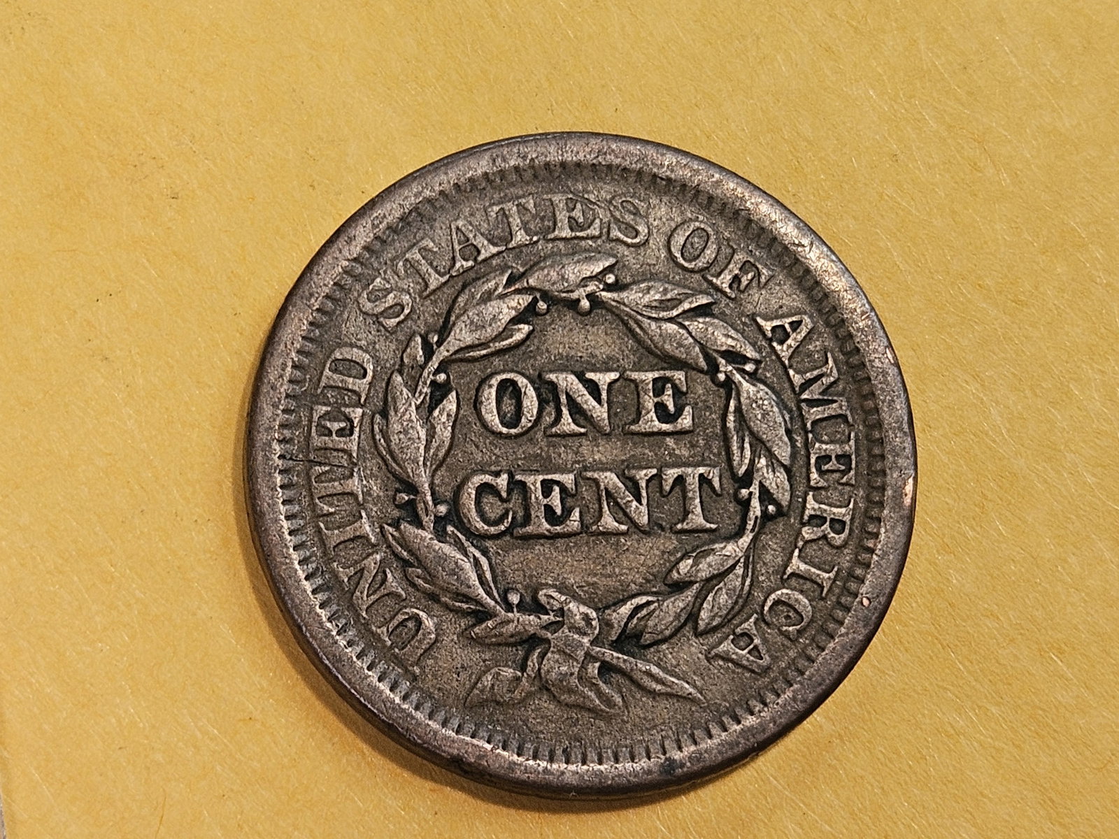 1854 Braided Hair Large Cent in Very Fine - 30 plus - 3