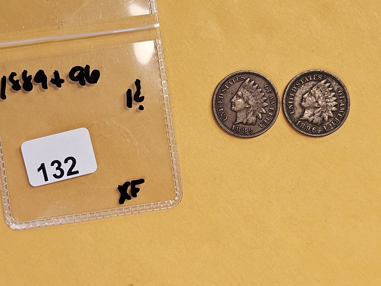 Two extra fine Indian cents from the 1800's - 2