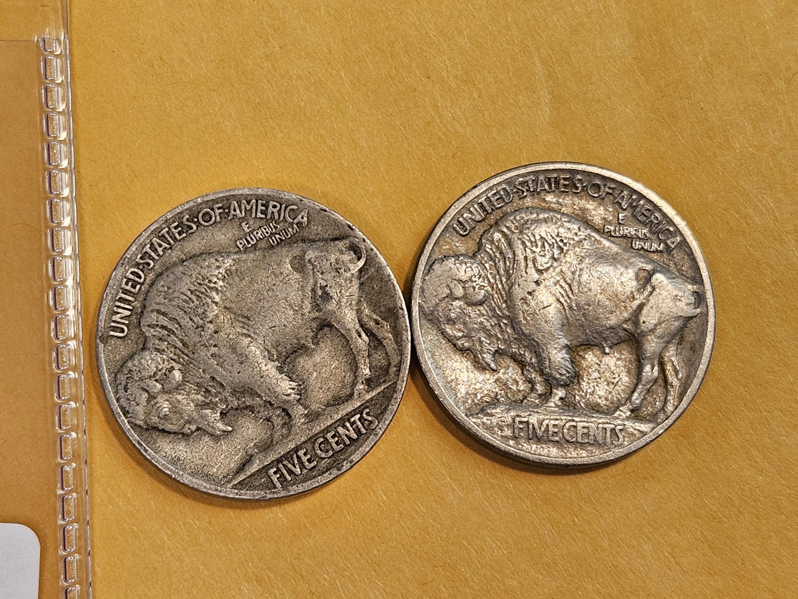 Two First Year Issue Buffalo Nickels in Very Fine plus - 3