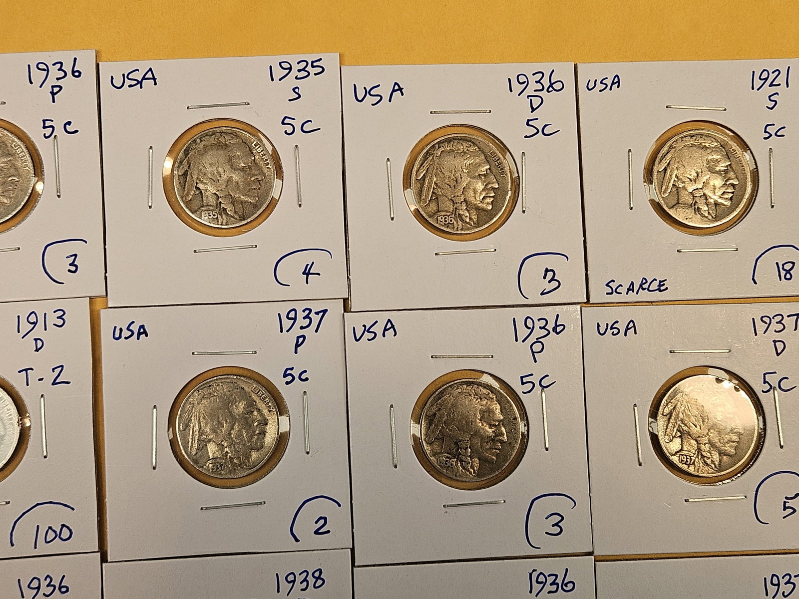 Fifteen Mixed Buffalo Nickels - 3