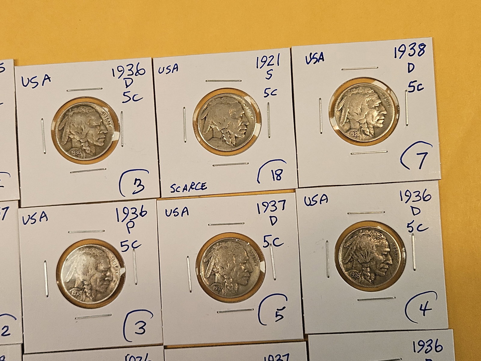 Fifteen Mixed Buffalo Nickels - 4