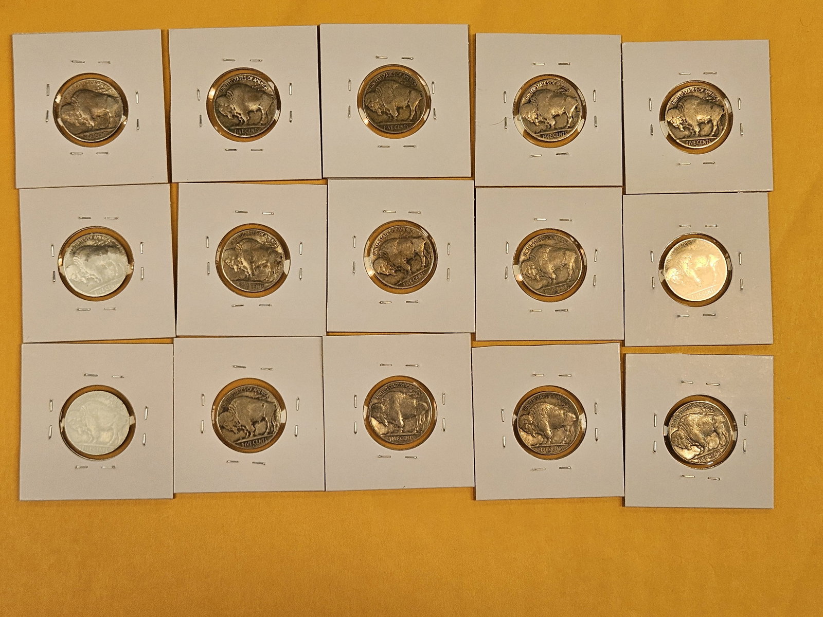 Fifteen Mixed Buffalo Nickels - 8