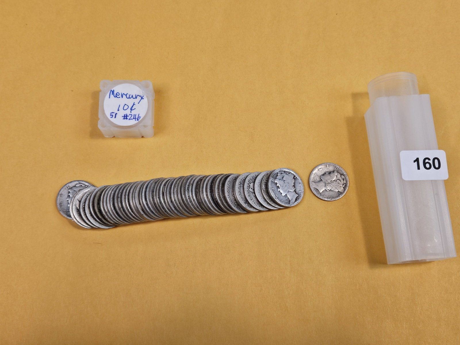 Roll of fifty-one, silver, Mercury Dimes (1 of 1)