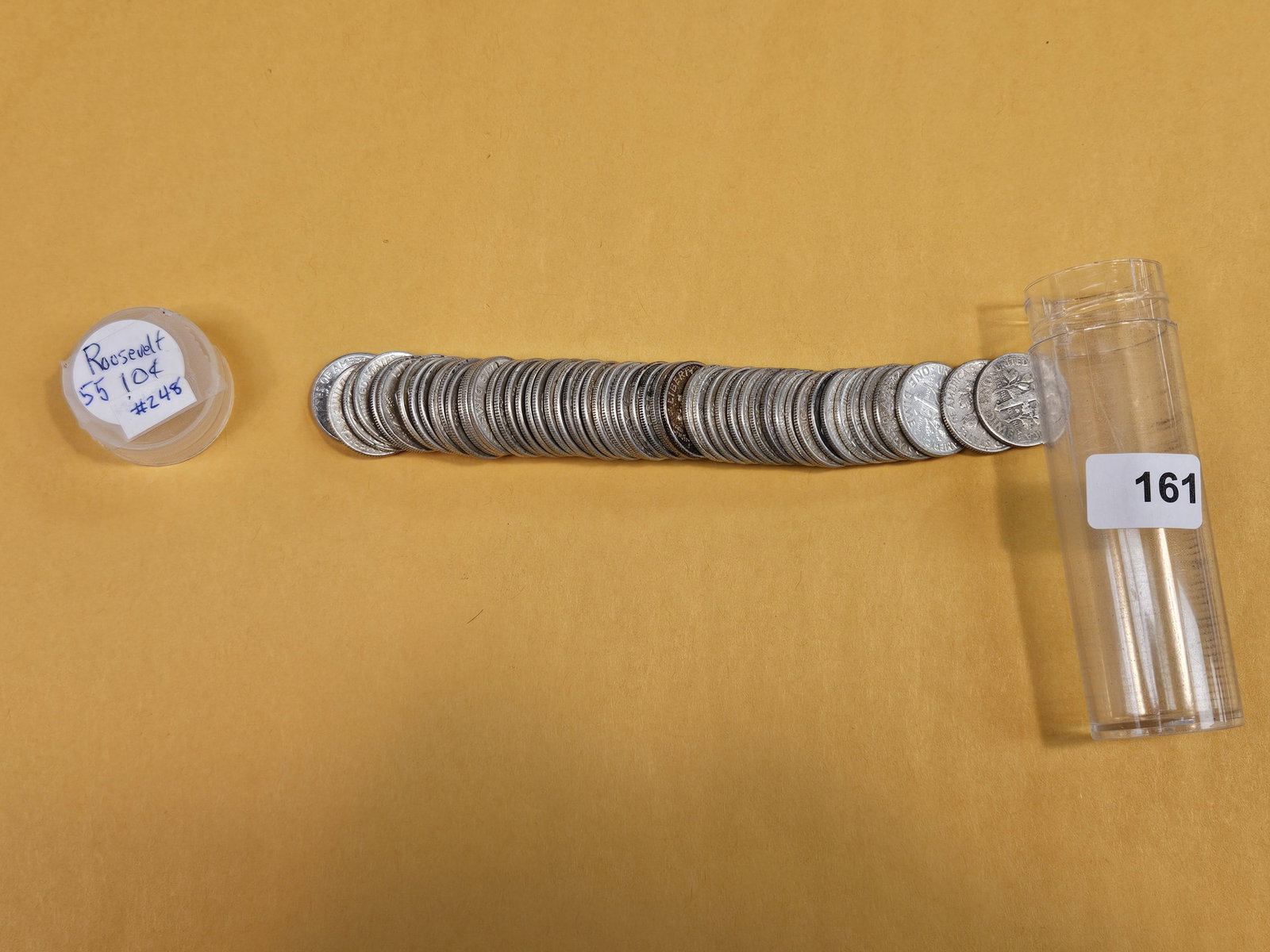 Roll of fifty-five, silver, Roosevelt Dimes (1 of 1)