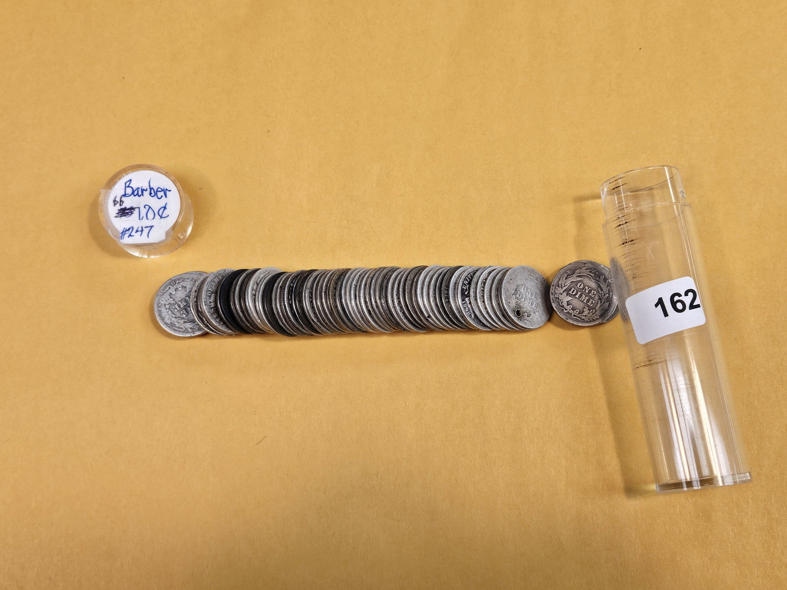 Roll of sixty-six, silver, Barber Dimes (1 of 1)