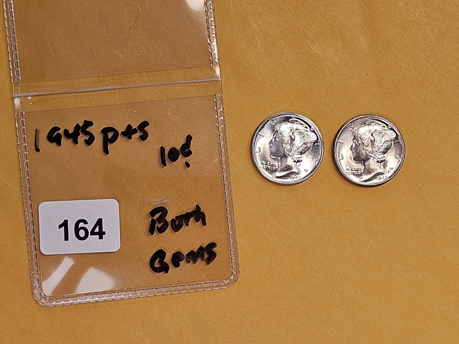 Two GEM Brilliant Uncirculated Mercury silver dimes - 2
