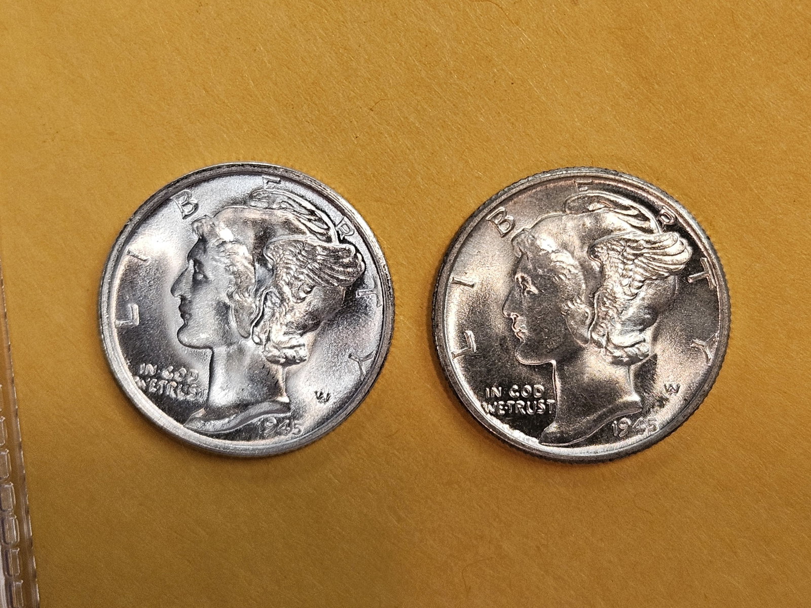 Two GEM Brilliant Uncirculated Mercury silver dimes - 4