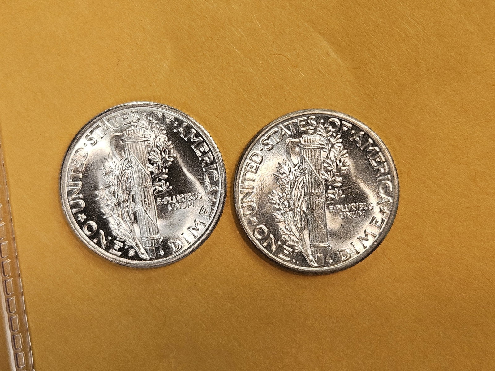 Two GEM Brilliant Uncirculated Mercury silver dimes - 7
