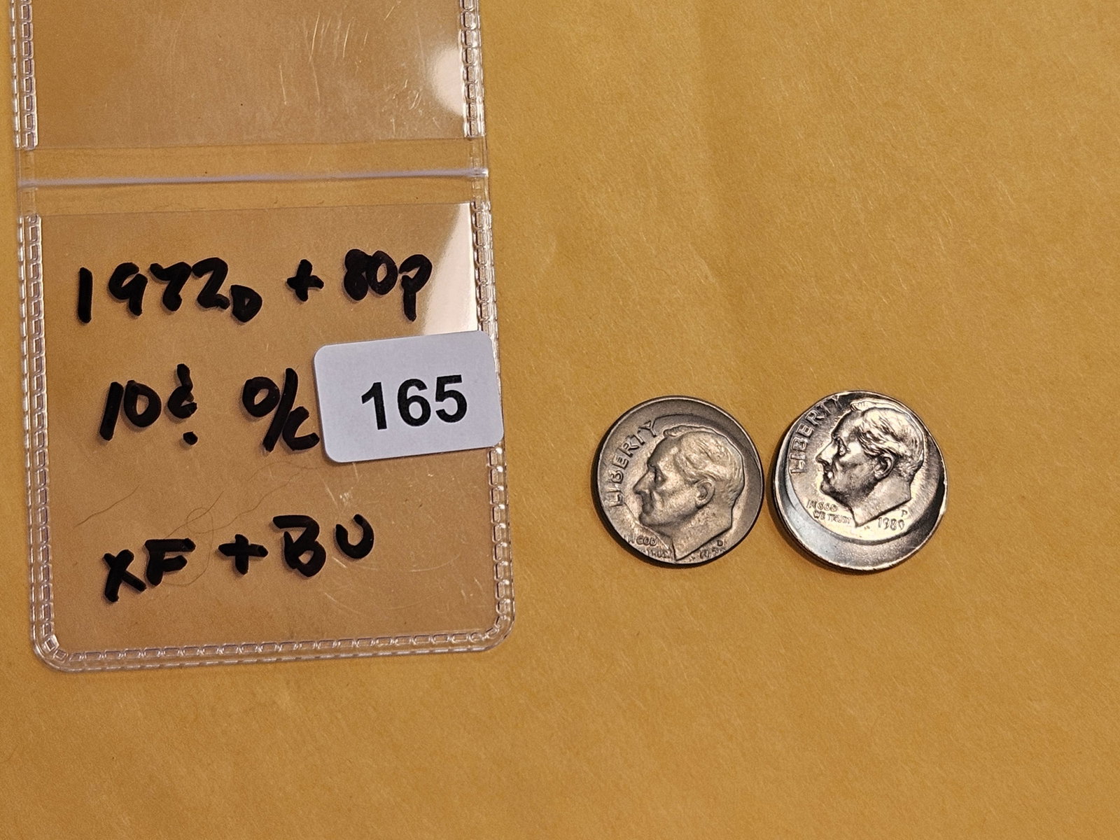 MINT ERRORS! Two Off-Center Roosevelt Dimes - 2