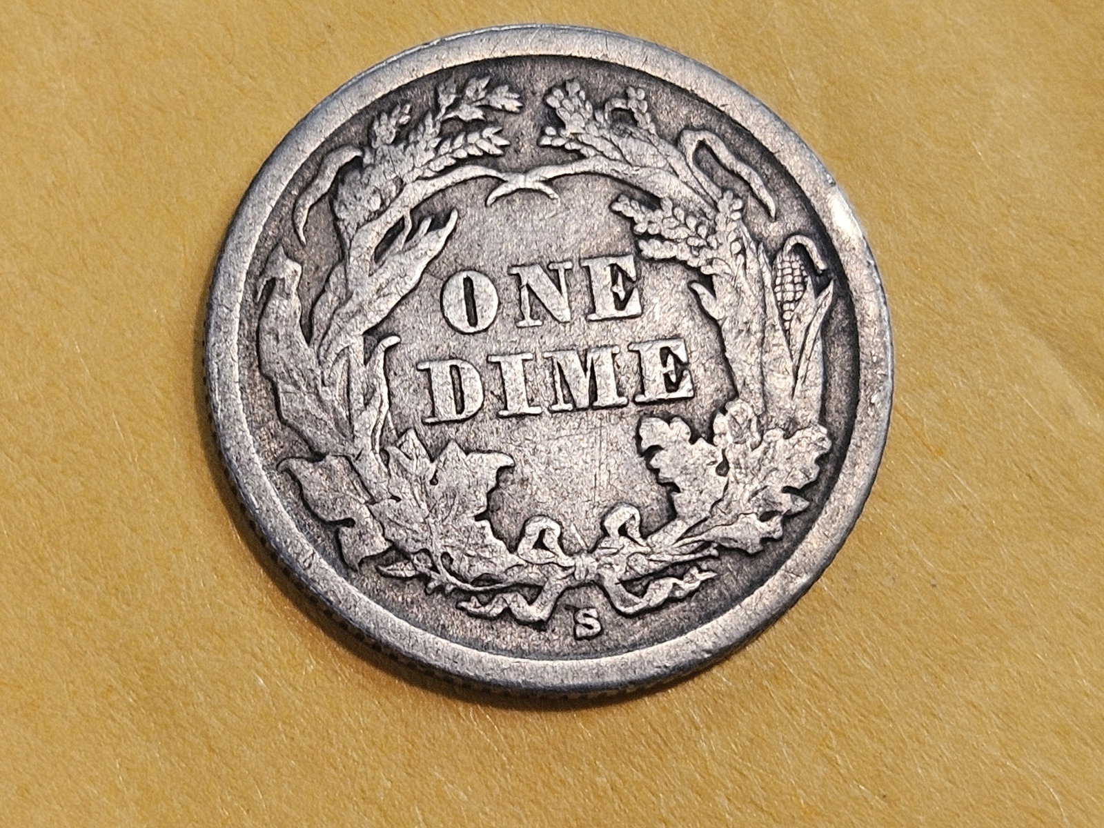 * KEY DATE * 1862-S Seated Liberty Silver Dime in Very Fine - 30 - 4