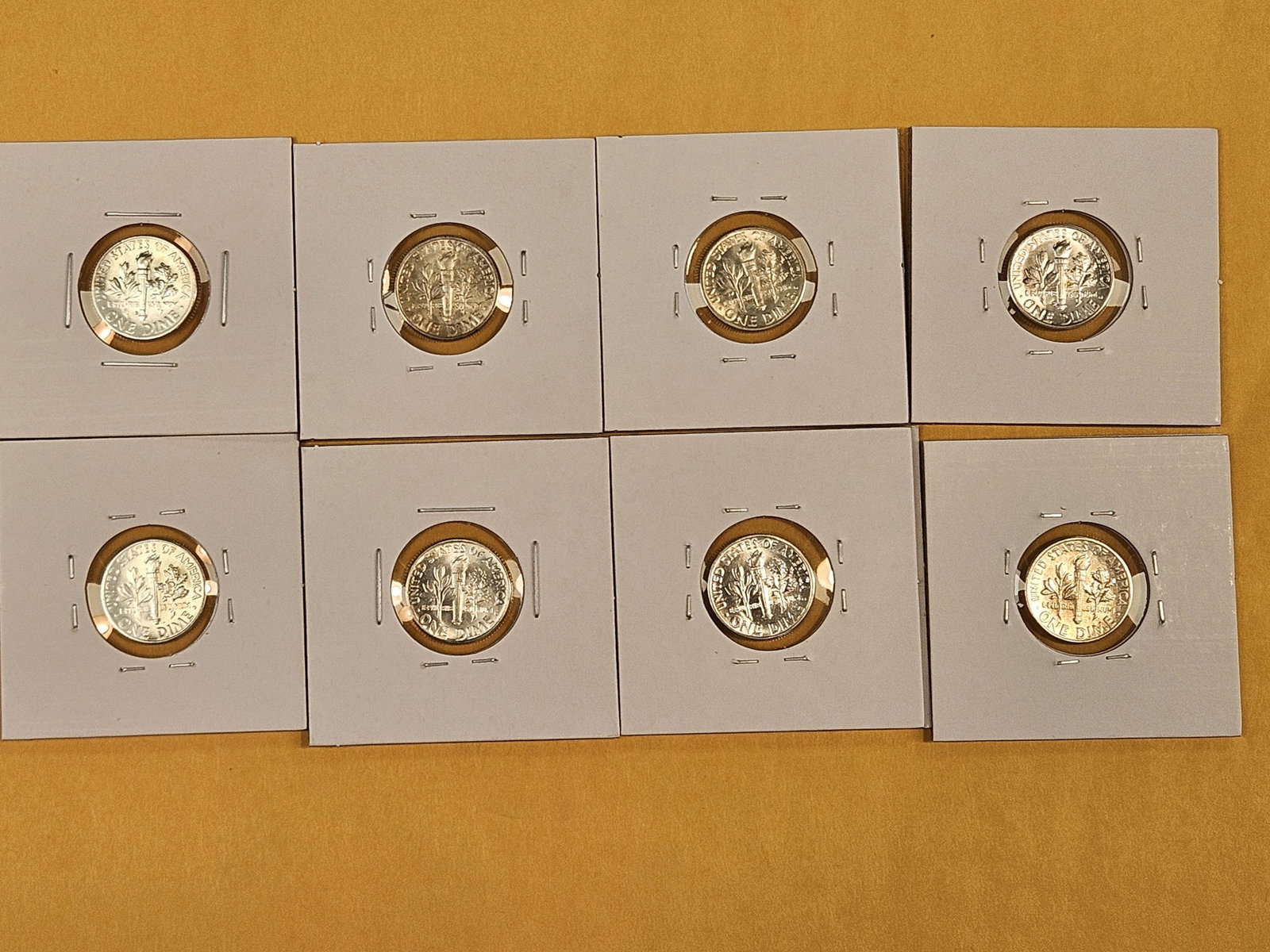 Eight Brilliant Uncirculated silver Roosevelt Dimes - 6
