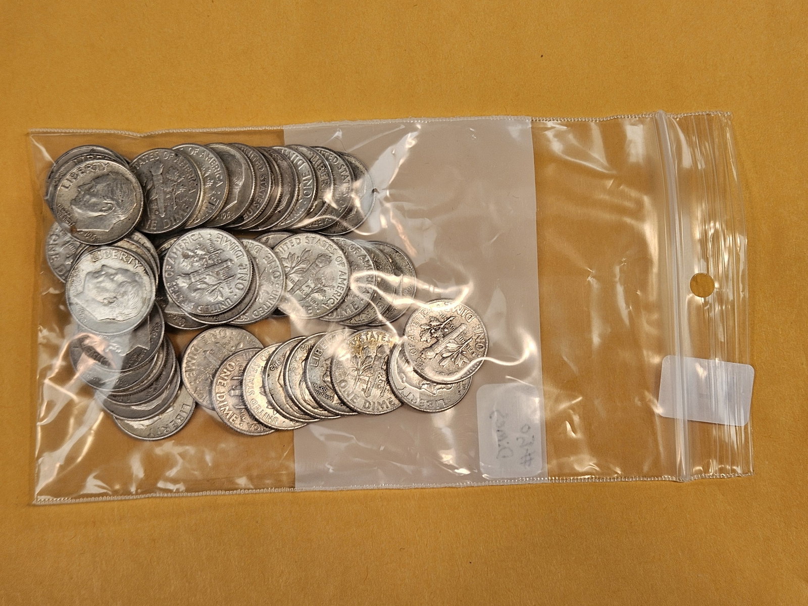 Fifty silver Roosevelt dimes - 2