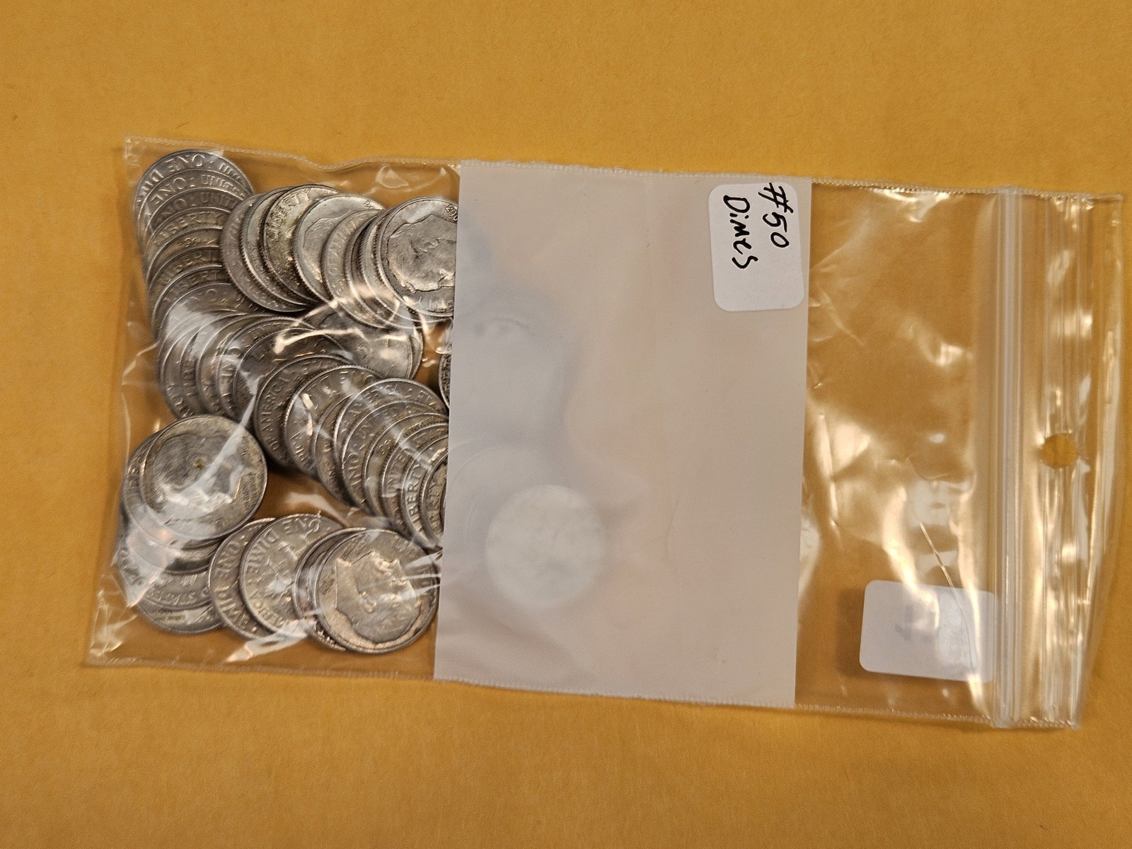 Fifty silver Roosevelt dimes - 2