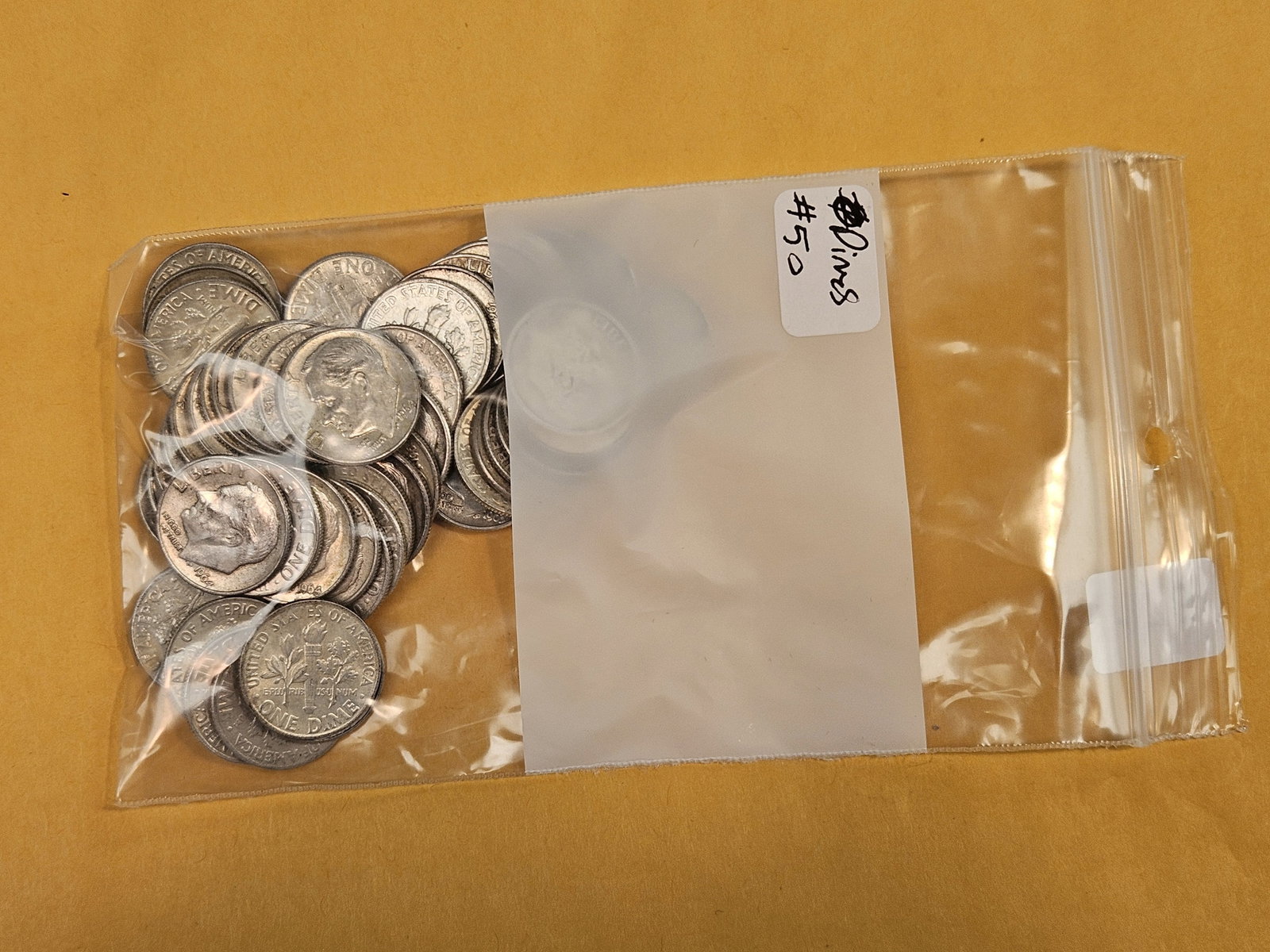Fifty silver Roosevelt dimes - 2