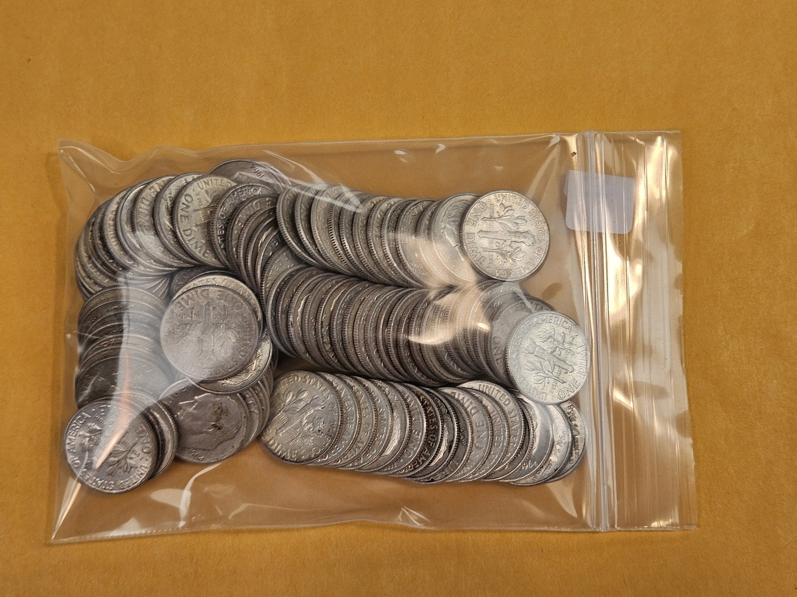 ONE Hundred silver Roosevelt Dimes - 2