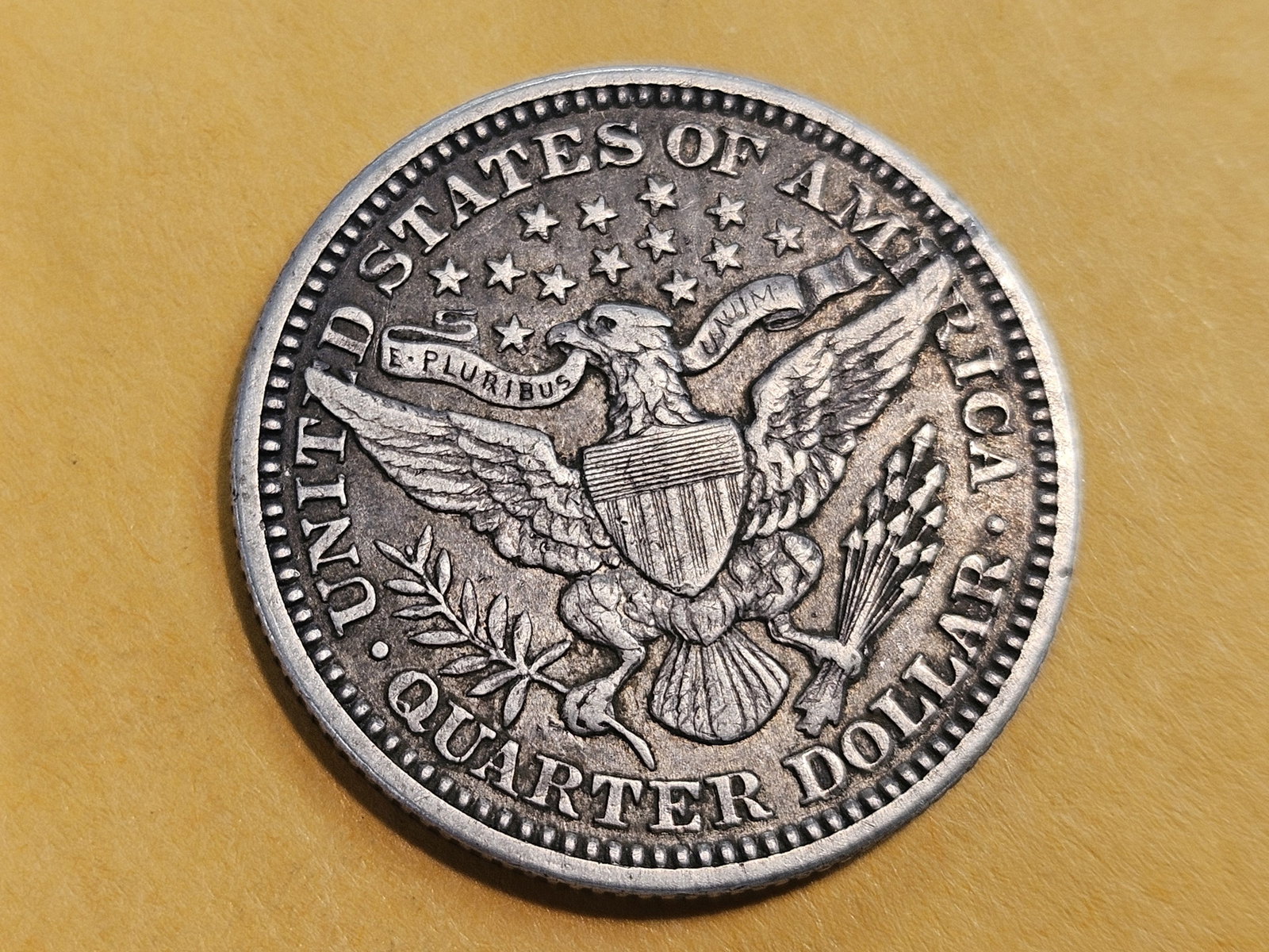 1914 Barber Silver Quarter in Extra Fine - 4