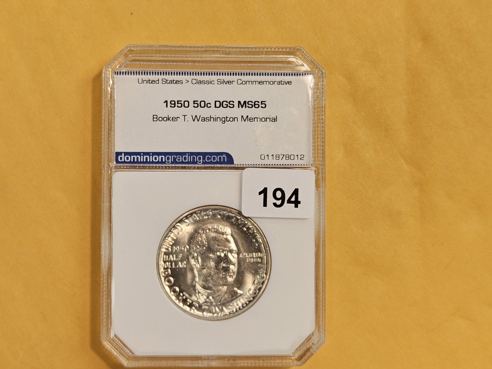 GEM Brilliant Uncirculated 1950 Commemorative Silver Half Dollar - 2