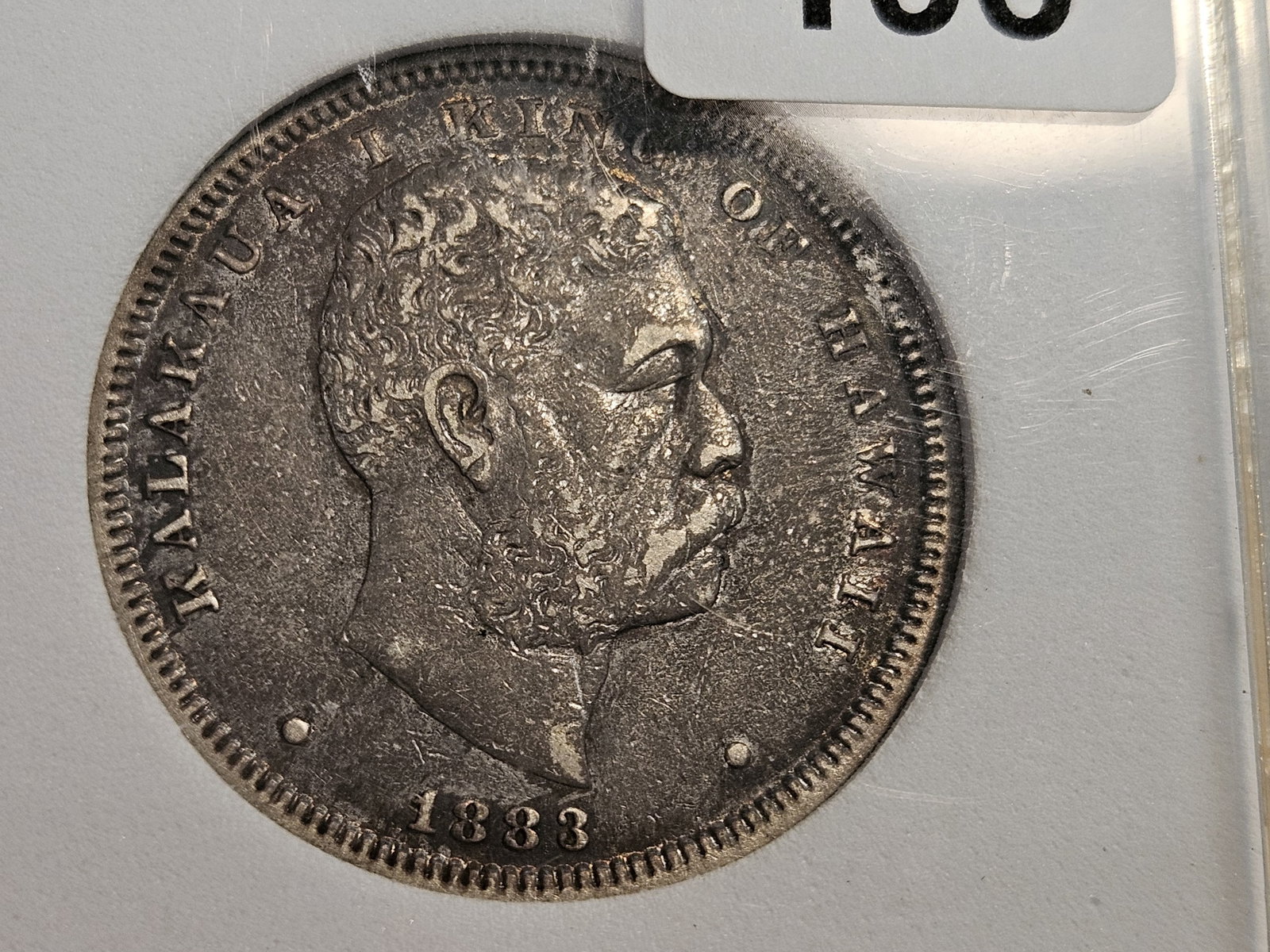 Scarce 1883 Hawaii Half-Dollar in About Uncirculated plus - 3