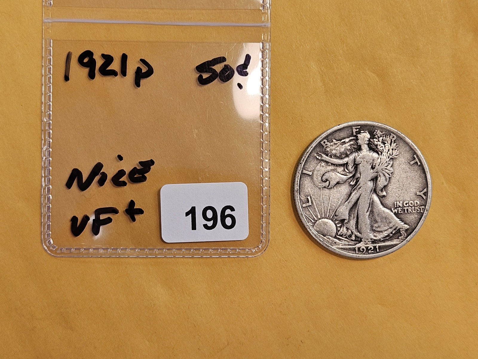 ** KEY DATE ** 1921 Walking Liberty Half Dollar in Very Fine plus - 2