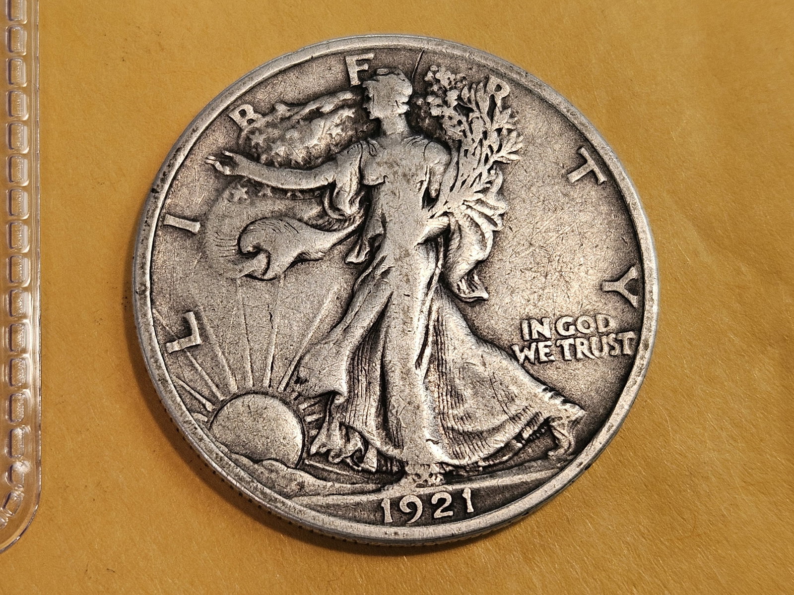 ** KEY DATE ** 1921 Walking Liberty Half Dollar in Very Fine plus - 3