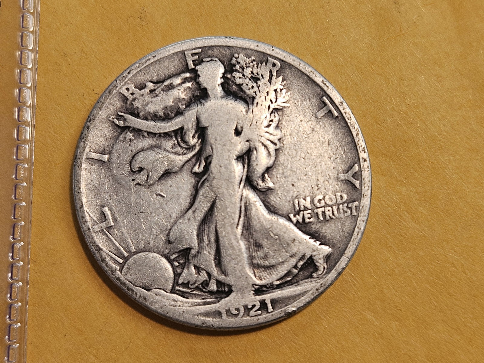 Key Date 1921-S Walking Liberty silver Half Dollar in Very Good: Another nice key date!