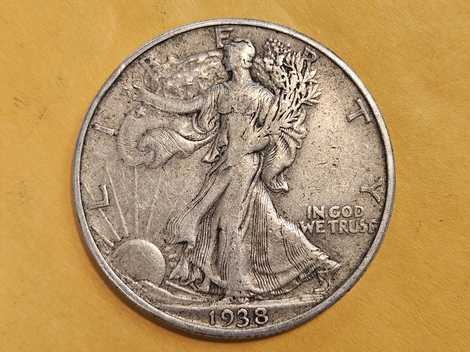 * Key Date 1938-D Walking Liberty Half Dollar in Very Fine plus - 3