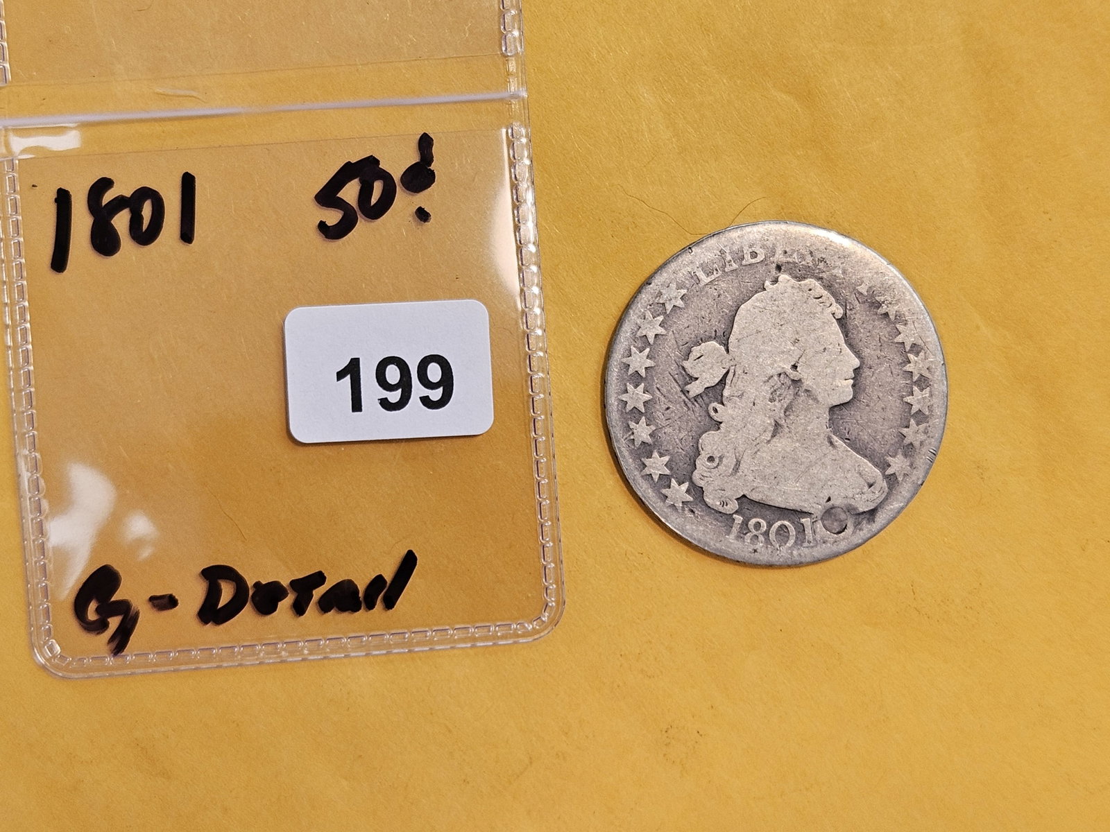 * 1801 Draped Bust Half Dollar in Good - details - 2