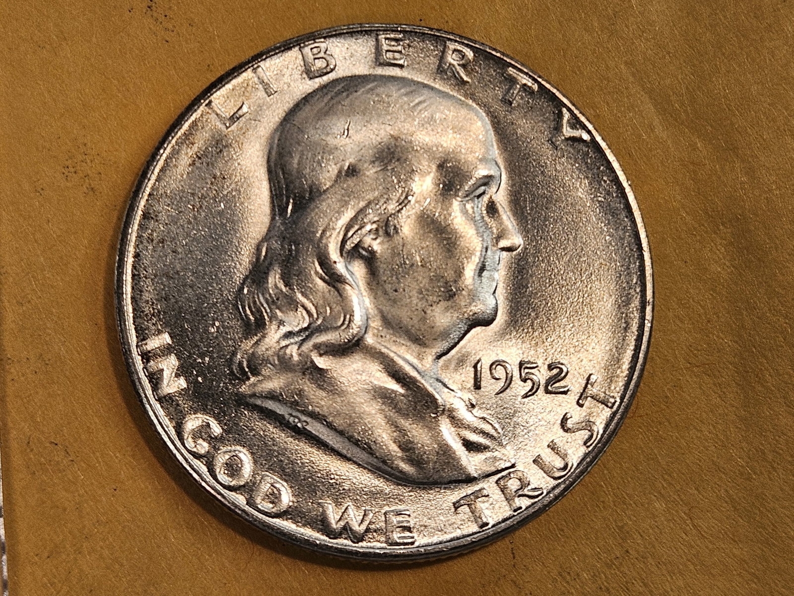 ** KEY GRADE ** Very Choice Brilliant Uncirculated 1952-S Franklin Half Dollar FULL BELL LINES!!: VERY Scarce coin to find with FULL BELL LINES!!!
