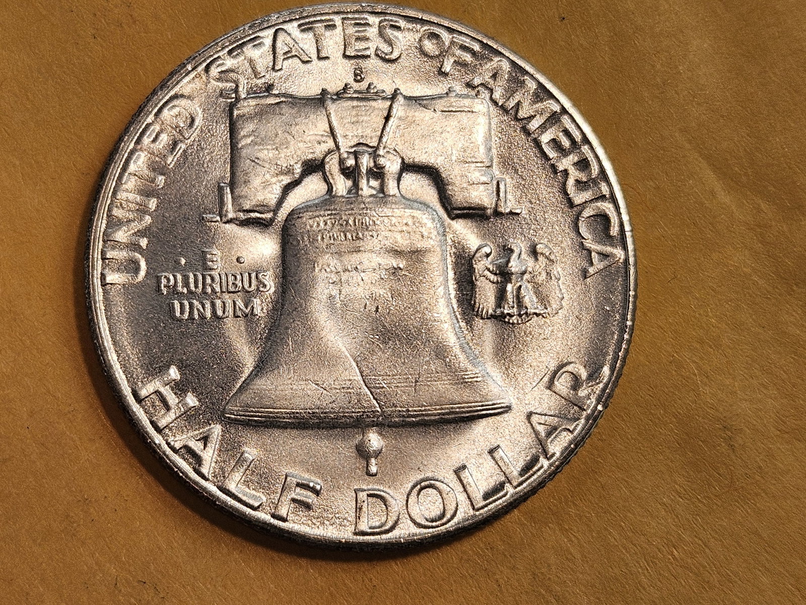 ** KEY GRADE ** Very Choice Brilliant Uncirculated 1952-S Franklin Half Dollar FULL BELL LINES!! - 7