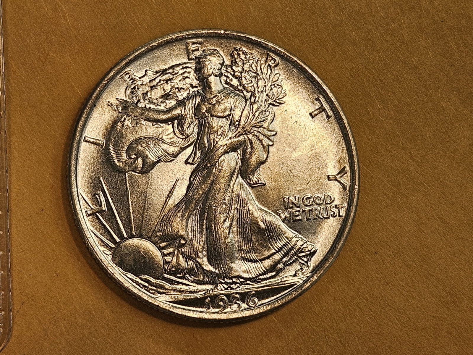 Choice Brilliant Uncirculated 1936 Walking Liberty Half Dollar - 5