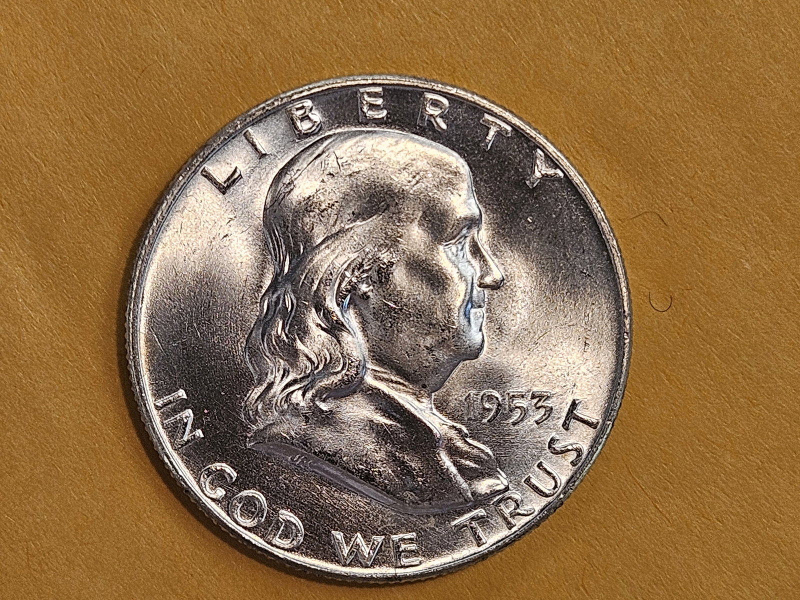 GEM Brilliant Uncirculated 1953-D Franklin Half Dollar FBL (1 of 7)