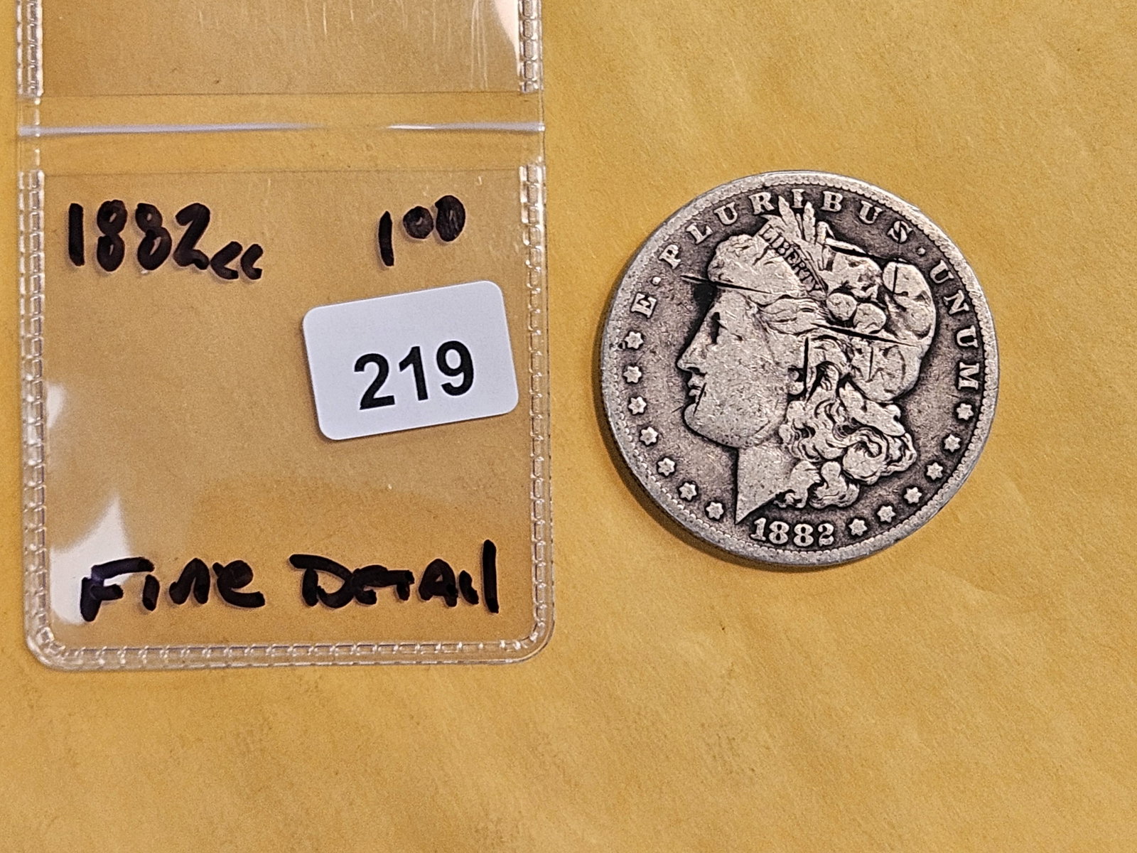 ** KEY DATE ** 1882-CC Morgan Dollar in Fine - details - 2