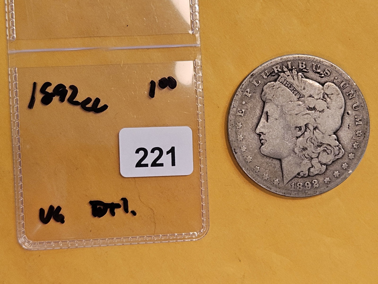 ** KEY DATE ** 1892-CC Morgan Dollar in Very Good - details - 2
