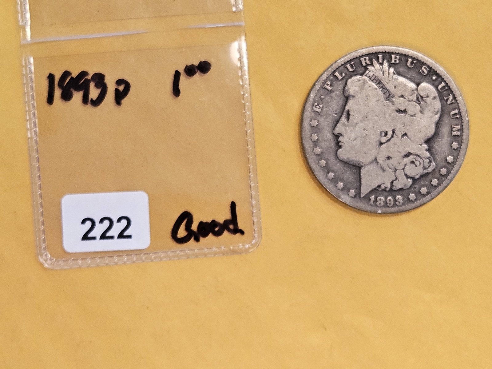 * KEY DATE * 1893 Morgan Dollar in Good - 2