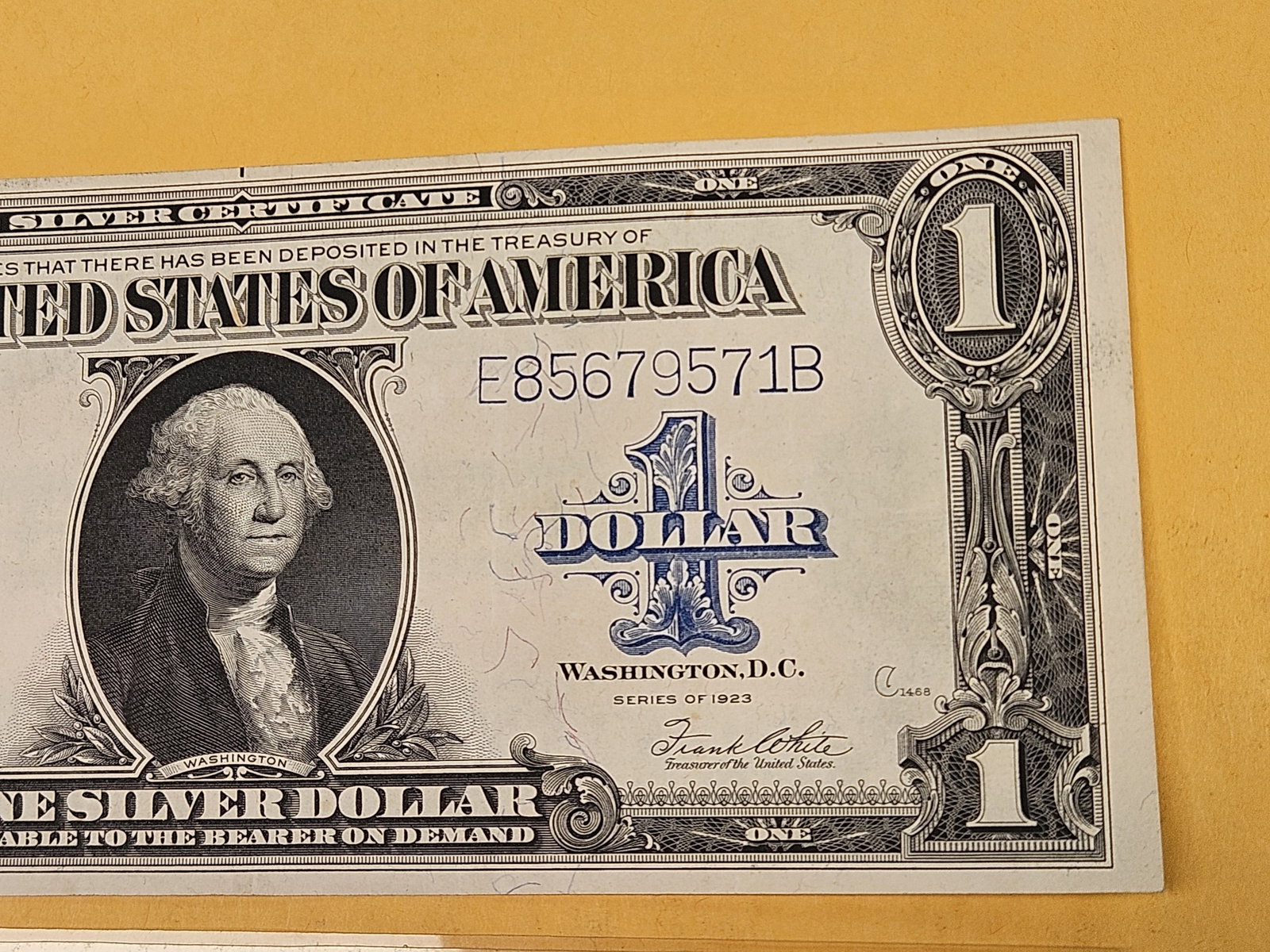 * Choice Crisp Uncirculated Series 1923 One Dollar Silver Certificate - 3