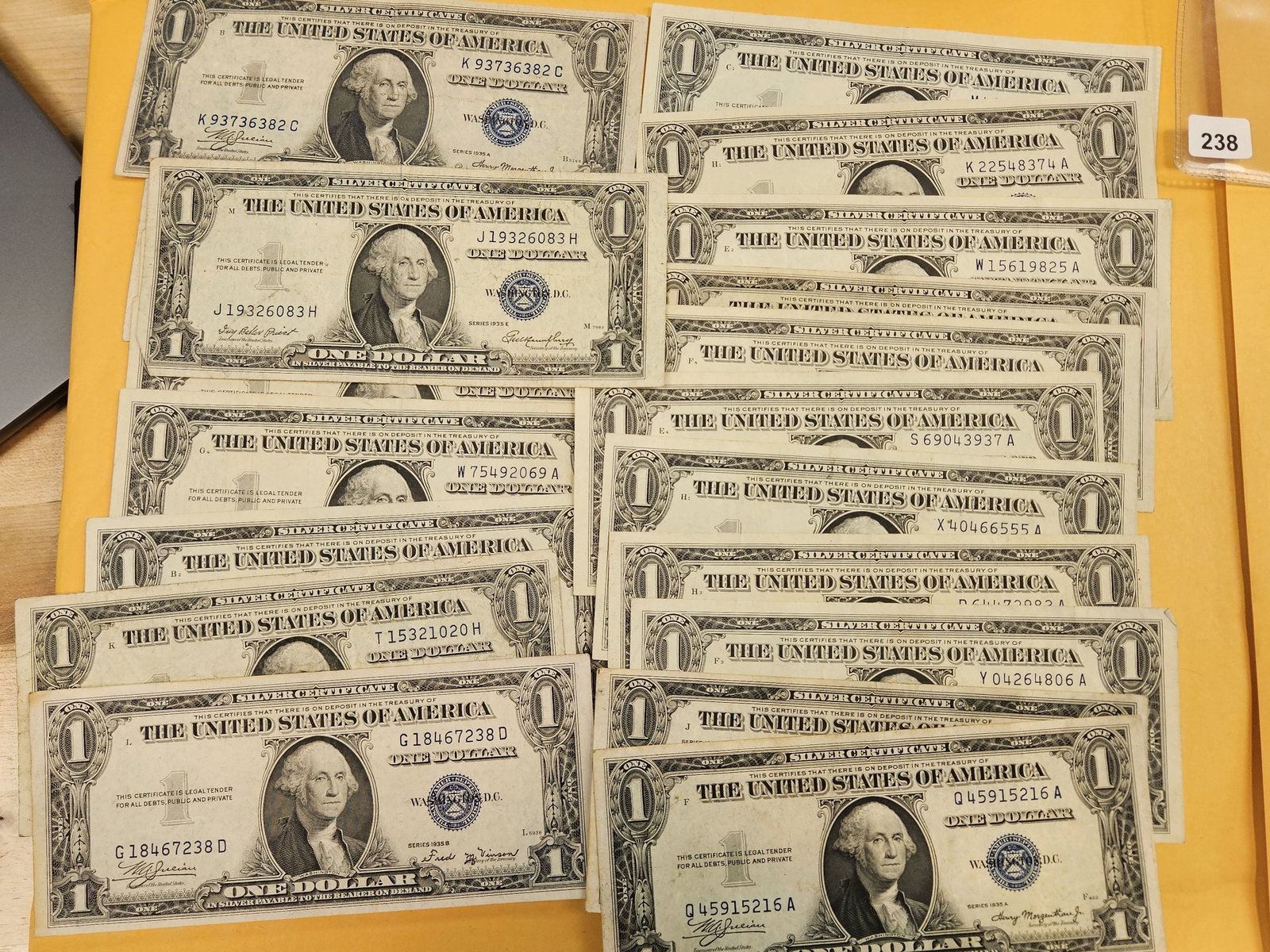 Twenty-One $1 Silver Certificates (1 of 1)