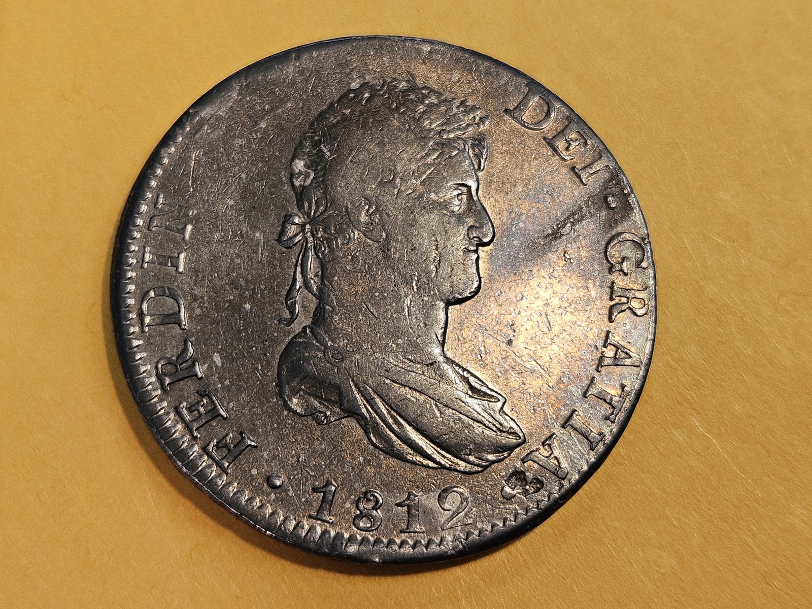 1812 Mexico silver 8 reals in Very Fine - details: KM 111
