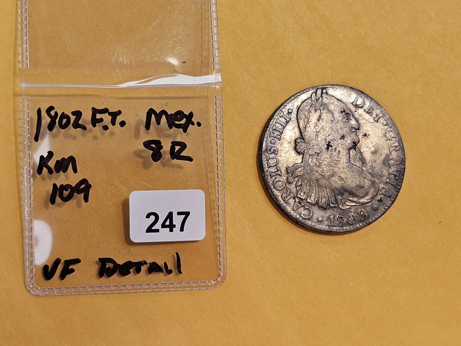 1802 F.T. Mexico silver 8 reals in Very Fine - details - 2