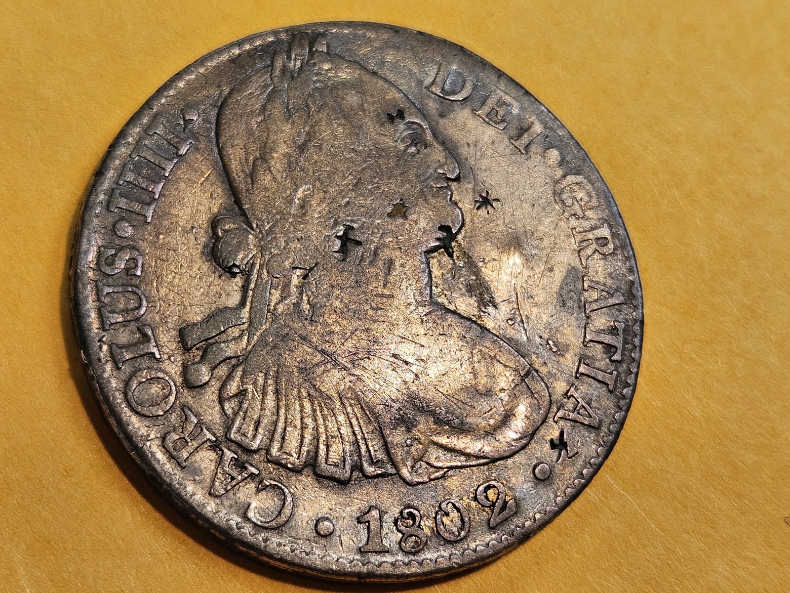 1802 F.T. Mexico silver 8 reals in Very Fine - details - 3