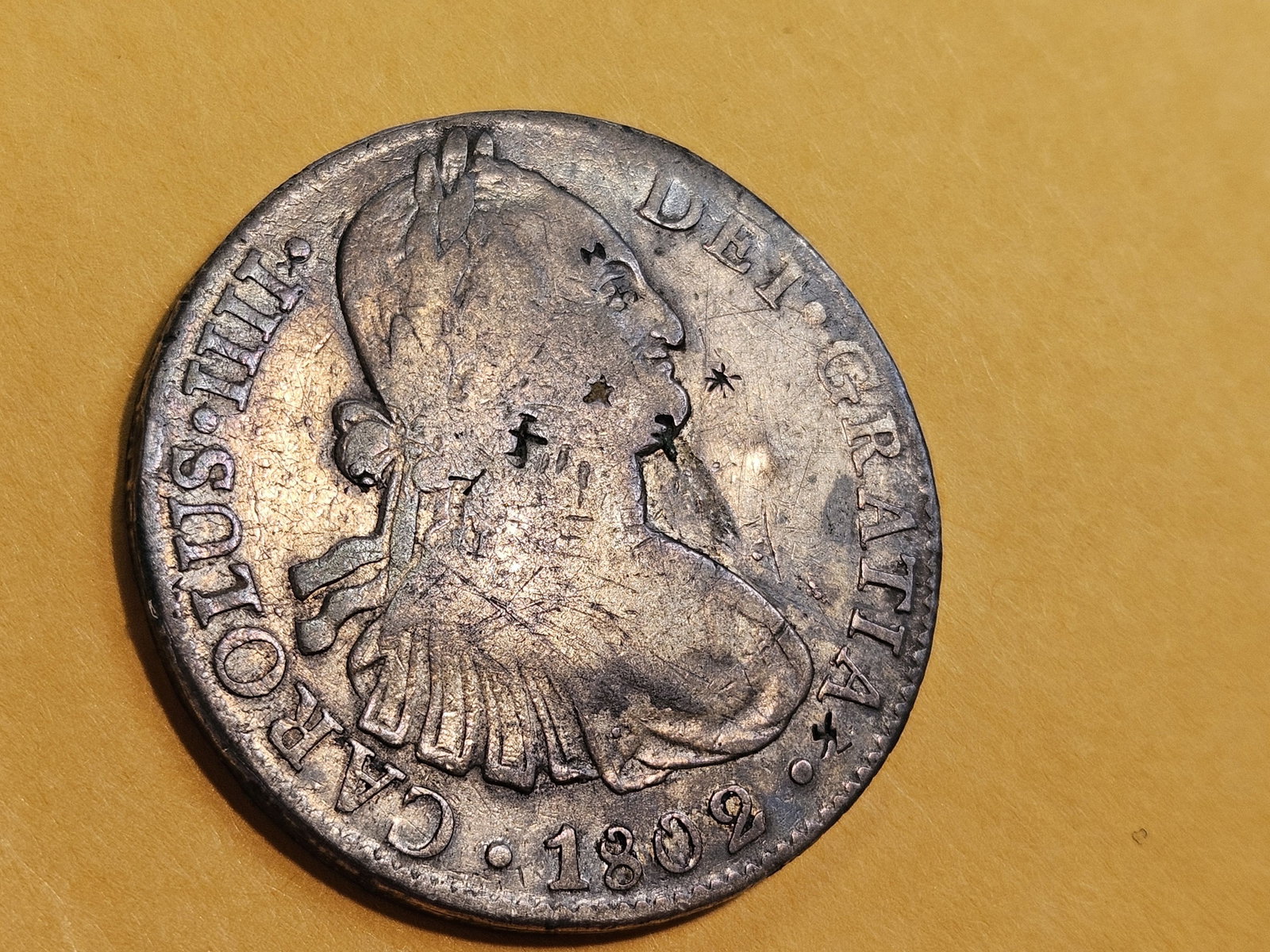 1802 F.T. Mexico silver 8 reals in Very Fine - details - 4