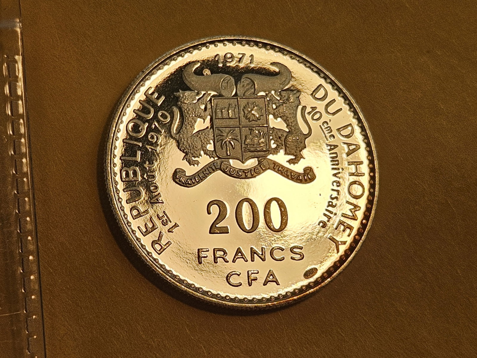 GEM Proof Deep Cameo 1971 silver 200 Francs - 4