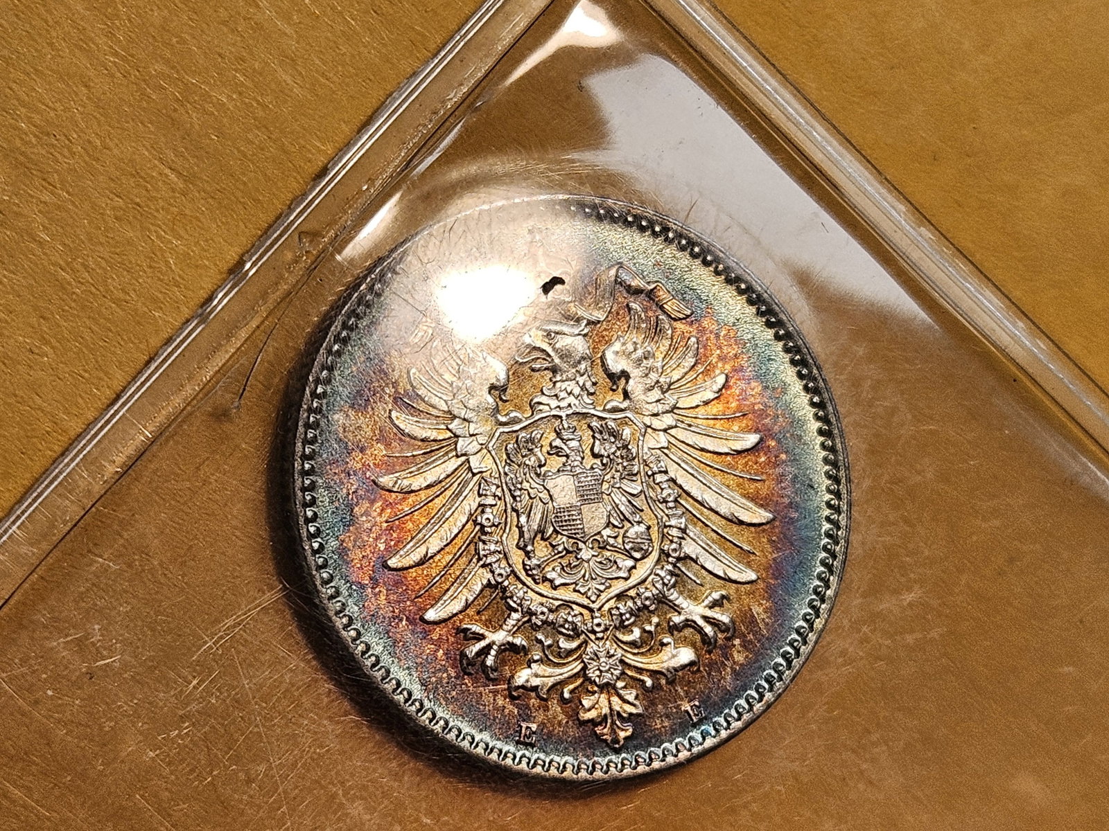 ** Superb GEM 1881-E Germany silver One Mark - 5