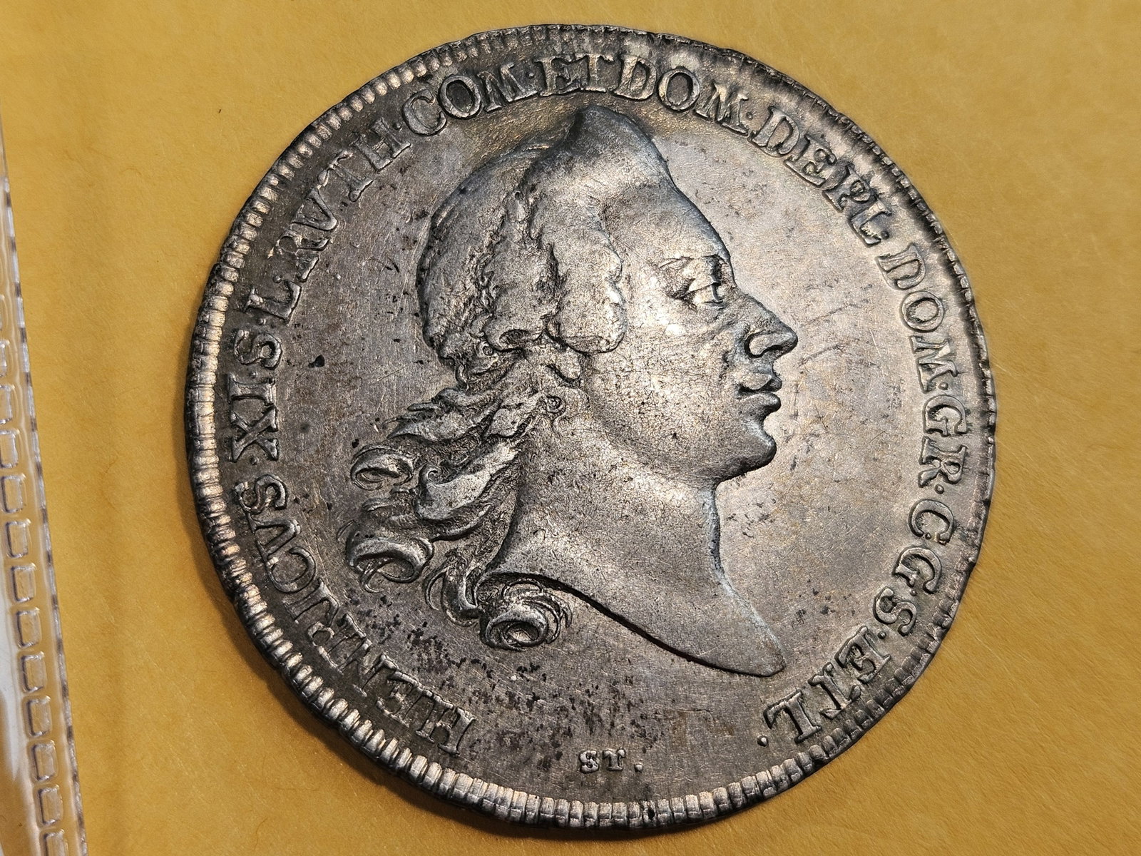 Better! 1769 Ruess-Obergreiz Germany silver thaler in Extra Fine plus: KM 67. One Year Type. NGC shows XF as $900