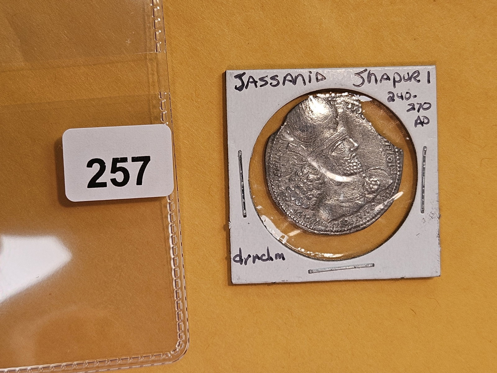 ANCIENT! Jassanid Shapur I silver Drachm - 2