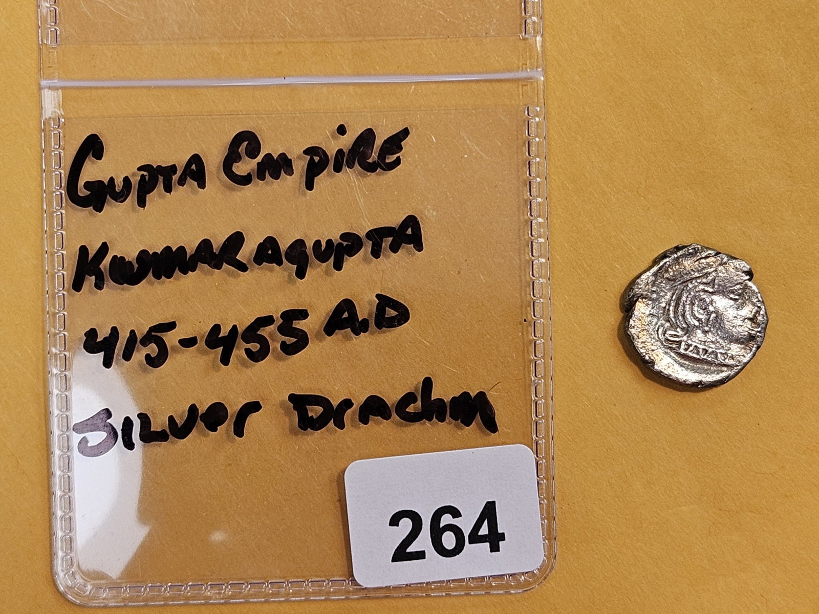ANCIENT! Gupta Empire silver drachm - 2