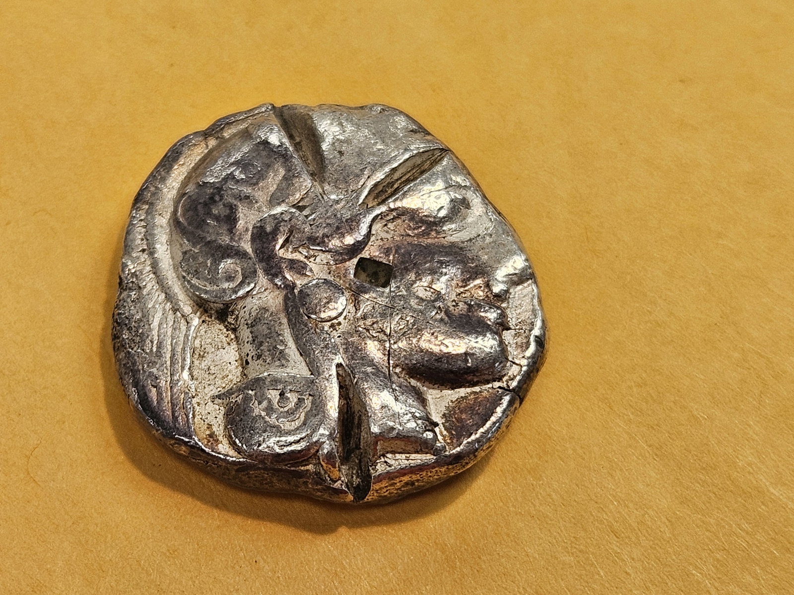 NICE! ANCIENT! Greek silver Athena Coin - 3