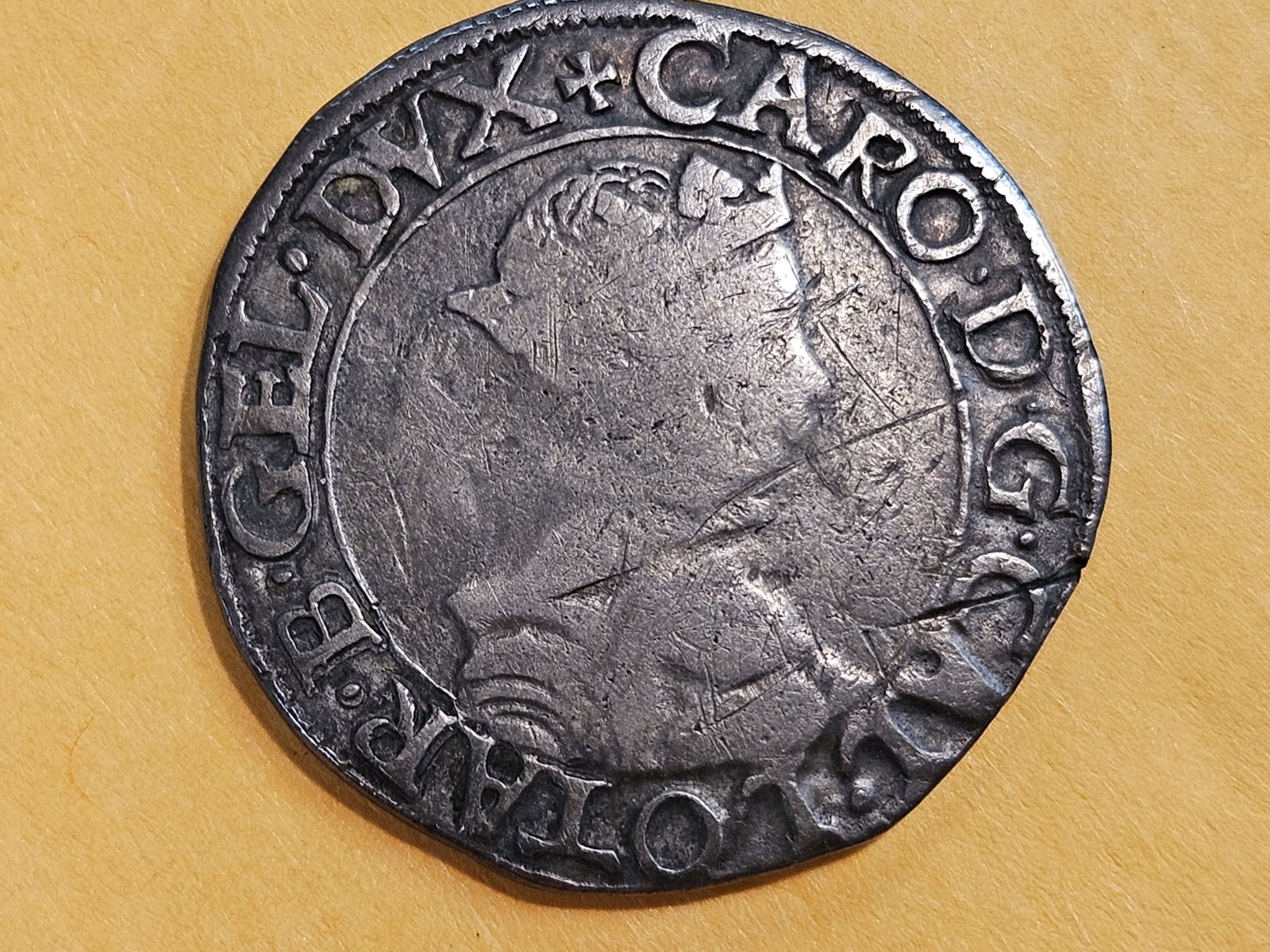 Medieval! 1550 France Lorraine testoon: KM 3