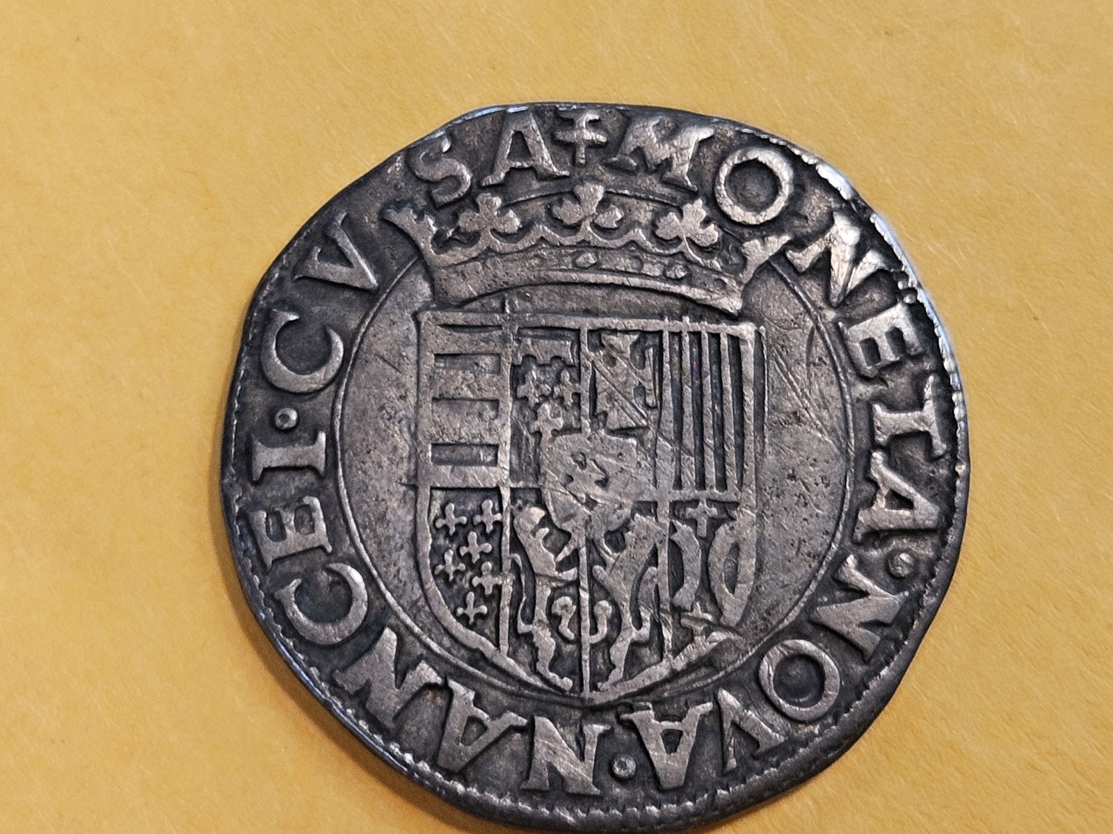 Medieval! 1550 France Lorraine testoon - 3