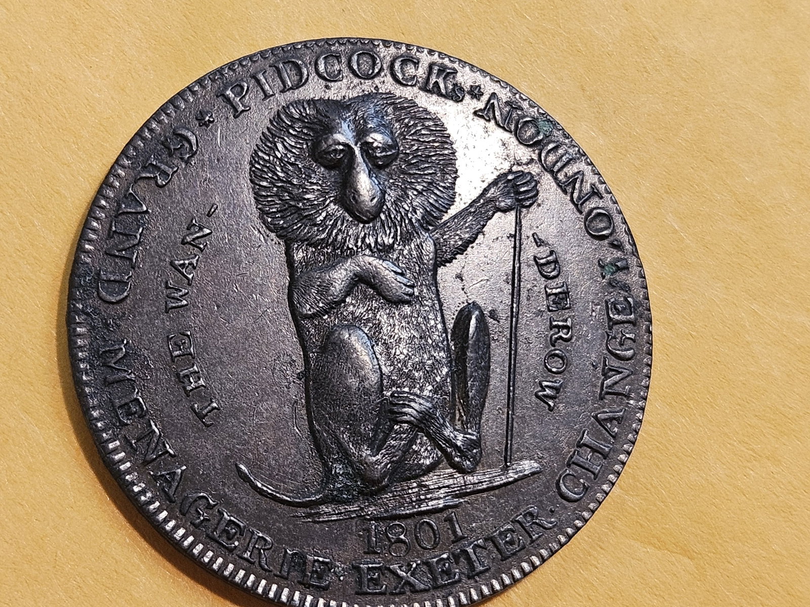 CONDER! Choice About Uncirculated Plus 1801 Conder Token: Pidcocks. Middlesex. The Wanderow