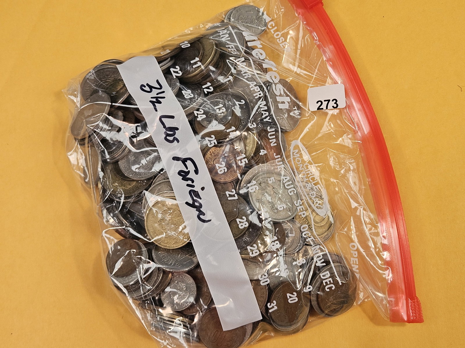 THREE and one-half pounds of mixed World coins: From dealer. Unchecked by us.